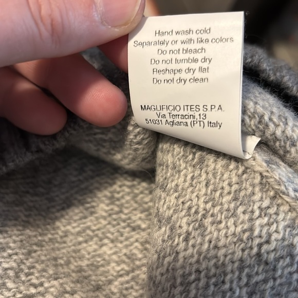 Daniele Blasi men’s gray quarter zip wool blend sweater size medium - Picture 9 of 9